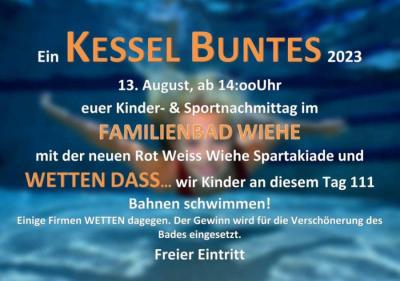 Am 13. August 2023 - Freier Eintritt im Familienbad Wiehe 