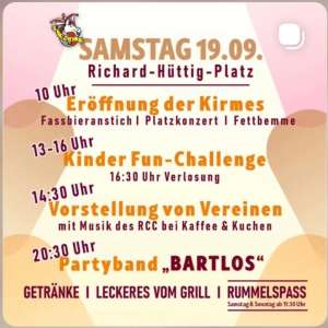 Programm des RCC am Samstag